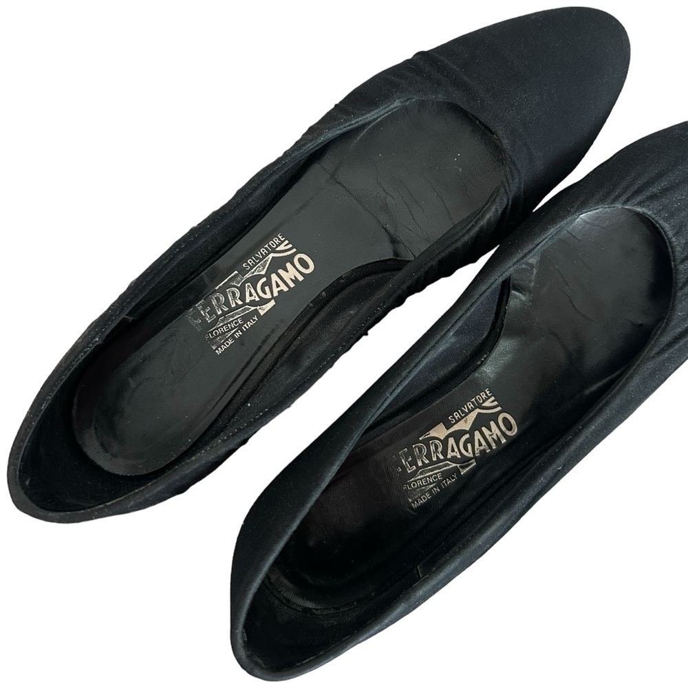 Salvatore Ferragamo Cap Toe Shoes Flats Pumps Heel Womens Size 8